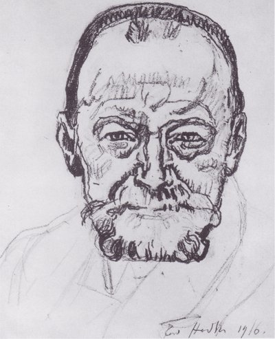 Selbstbildnis-Studie von Ferdinand Hodler